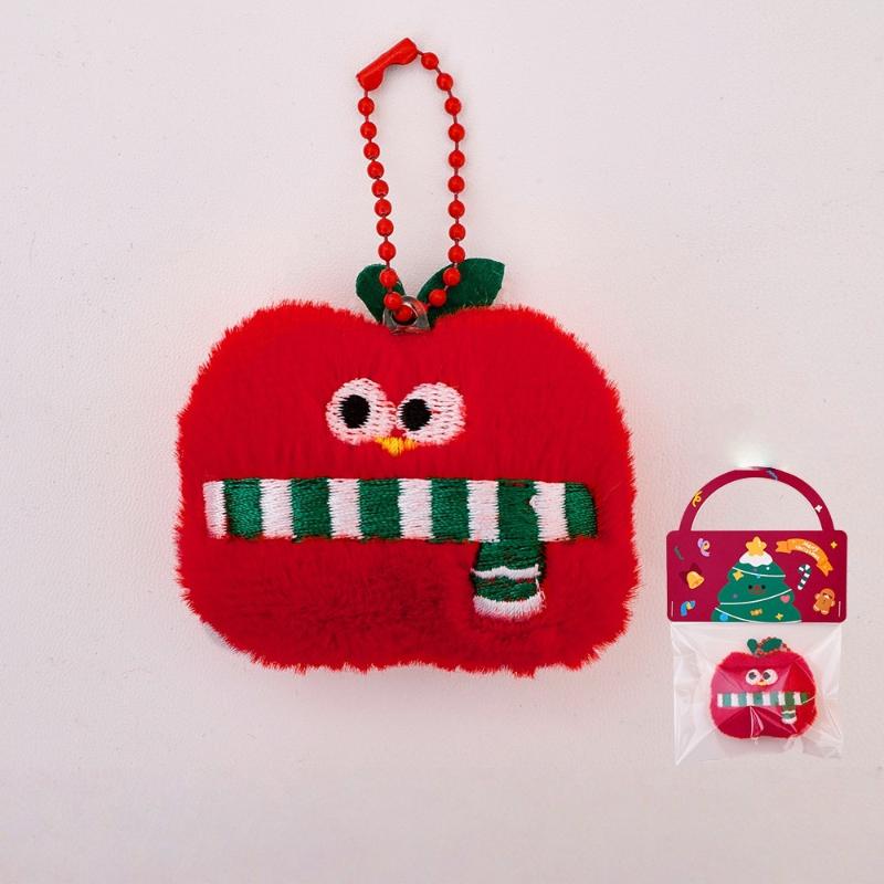 

Christmas Plush Ornament Cute Santa Claus Snowman Stars Keychain Portable Bag Pendant Backpack Hanging Decor Gift For Friends