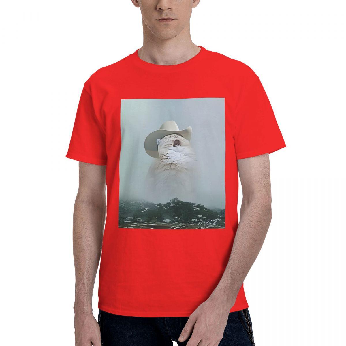 

Cowboy Cat 100 Cotton Casual Breathable Confortable Tshirt High End Mens Clothing Men TShirt S