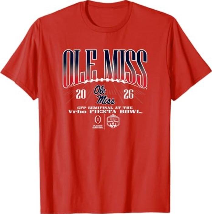 Футболка Mississippi Ole Miss Rebels Fiesta Bowl CFP Полуфинал 2026 S