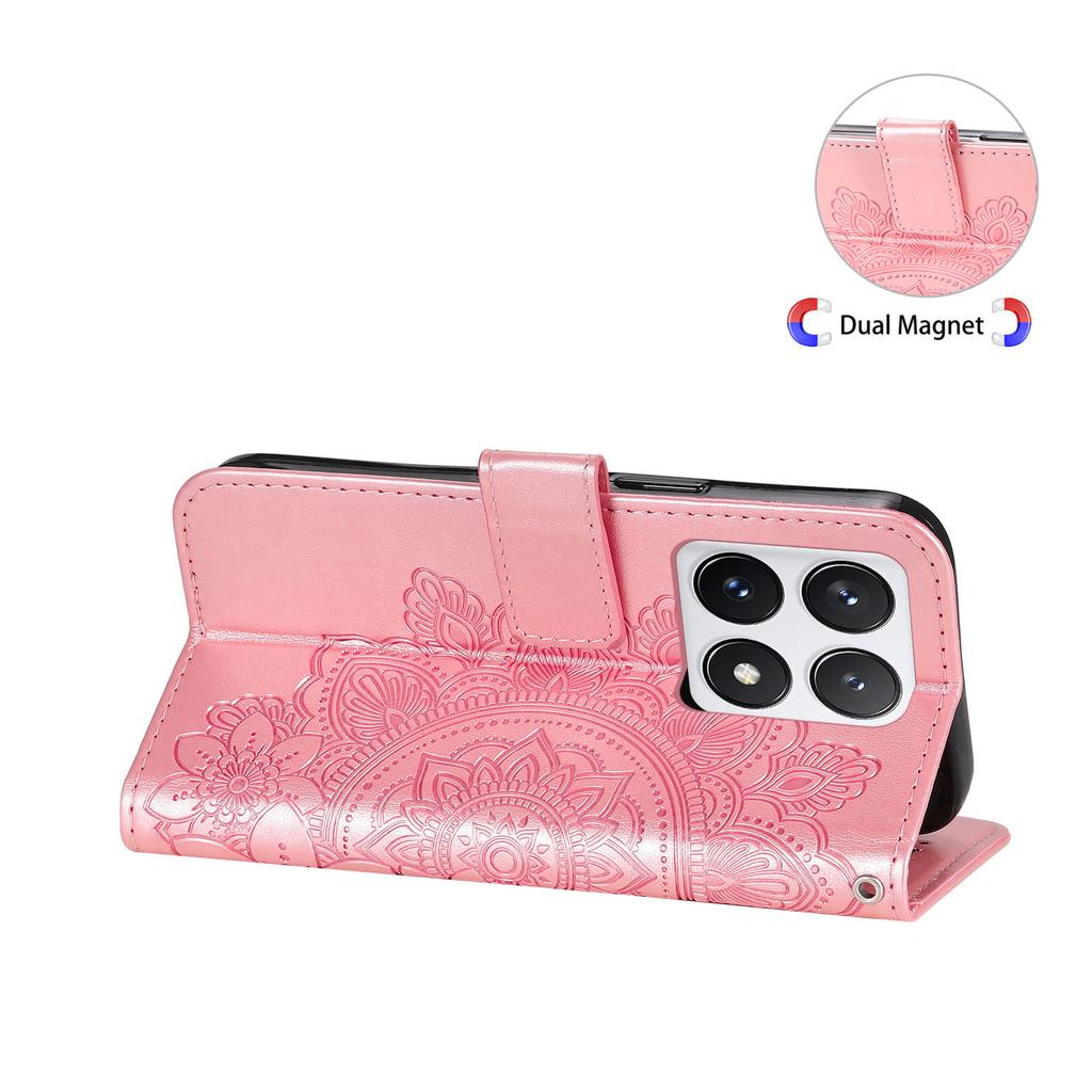 For Xiaomi 14T Pro Case Floral Pattern PU Leather Wallet Stand Phone Cover