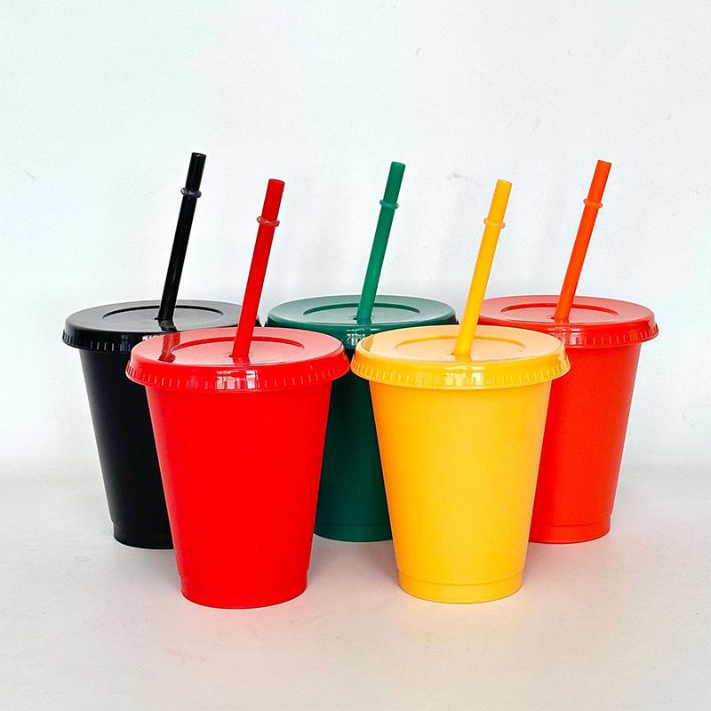 1 Pcs Reusable Straw Drinking Cup Personalized Flash Powder Water Bottle Durable Plastic Tumblers With Straws,Lid
