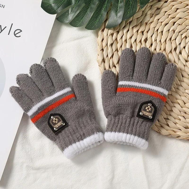 Kids Gloves Winter Full Finger Gloves Knitted Soft Children Mittens Boys Girls Gloves Thick Keep Warm Autumn Glove