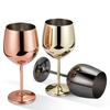 Sklenice na víno z nerezové oceli 18oz velkokapacitní poháry na víno Nerozbitné sklenice na víno z růžového zlata KTV Bar Party Cocktail Glass