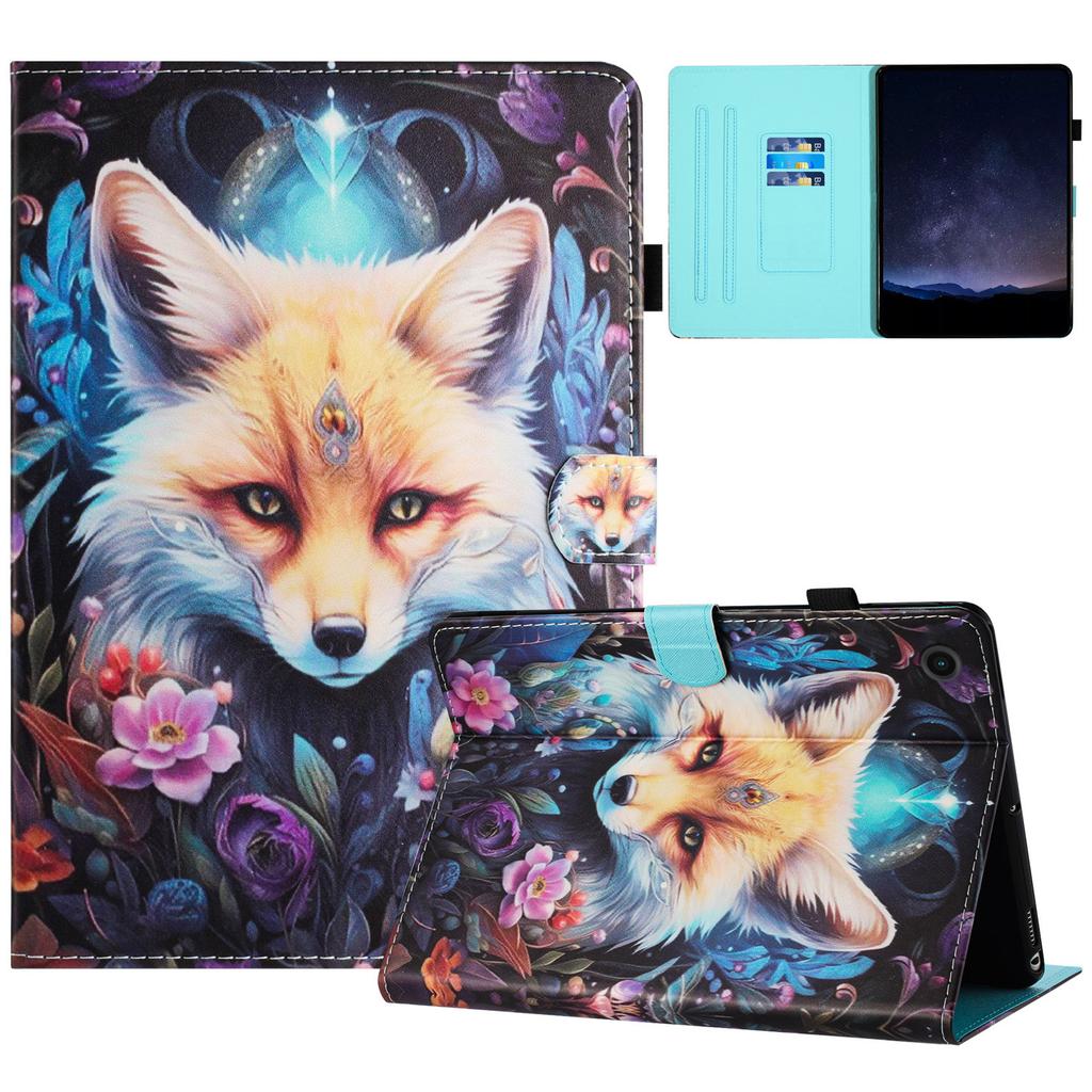 For Samsung Galaxy Tab A9+ PU Leather Case Anti-Scratch Tablet Cover with Card Slots
