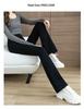 Winter Warm High-Waisted Flared Pants for Women, Plus Size, Straight Leg, Casual Suit for Spring and Autumn 2024