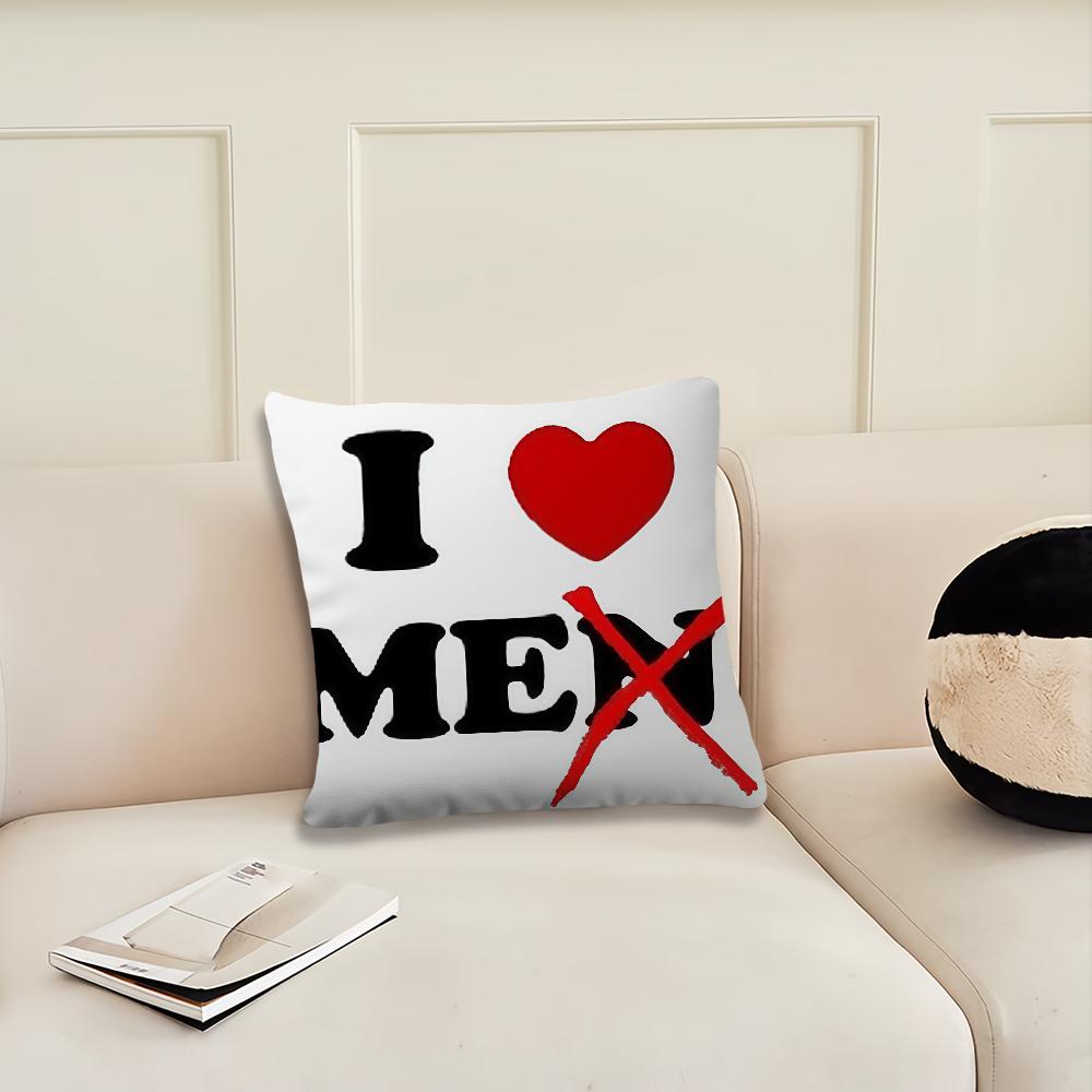 Funny Pin I Love Me EMO Boys Music cushion cover Pillow Cover Decoration Room Home Sofa living Office Car Nordic Simplicity