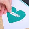 50 Pcs/pack Heart Shape Scrapbooking Labels Scratch Off Sticker DIY Products Paper Stationery Seal Sticker