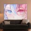 Kawaii Anime Mädchen Auge Druck Wandteppich Wandbehang Niedlicher Cartoon Fantasy Hintergrund Heimdekoration Anime Zimmerdekoration