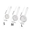 3pcs Stainless Steel Fine Mesh Strainer With Sturdy Handle And Hook, Colander Sifter For Juice Soy Milk, Kitchen Tools