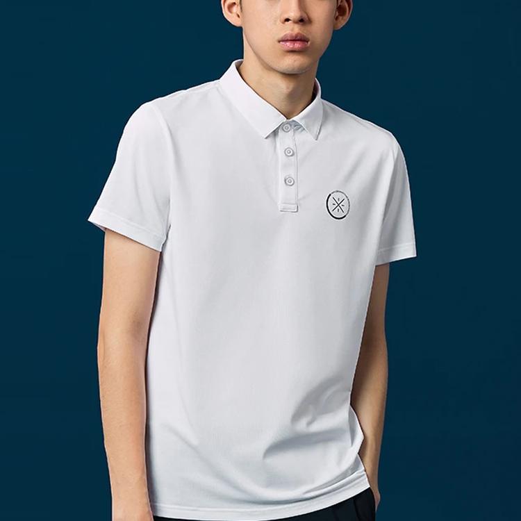 Li Ning Wade Series Logo Loose Fit Short Sleeve Polo Shirt Men tops White APLR023-2