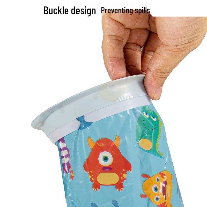 Kids' Cartoon Vomit & Diarrhea Bags - Motion Sickness & Bathroom Use