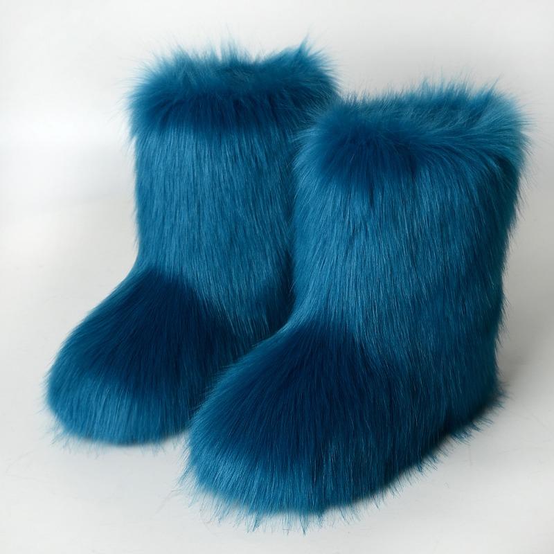 Boots Children's Winter Warm Thickness Non-slip Shibuya Fluffy Boots Medium Tube Personalized Fashion Snow Boots