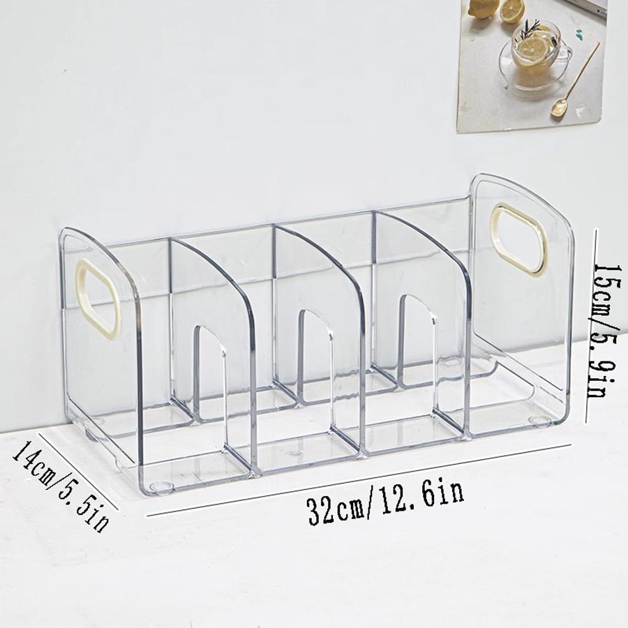1 SZT. Biurkowy Stojak na Książki Biurko Akrylowy Przezroczysty Pudełko do Przechowywania Organizer na Długopisy Półka na Książki Biuro Dokumenty Student Półka na Książki