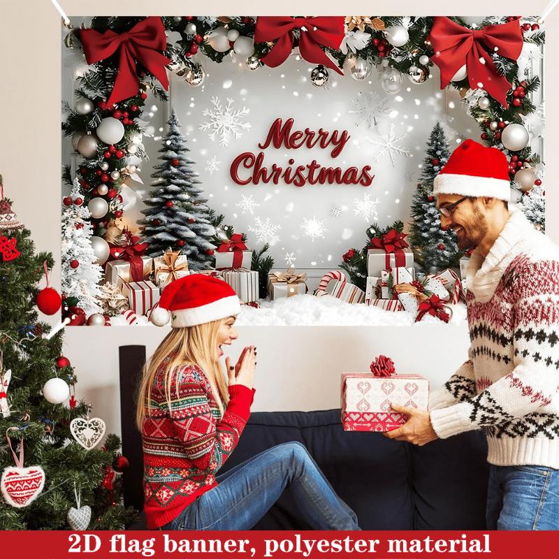 2D Flat Banner, 1 Piece, Christmas Party Decoration Banner, 180 Cm × 110 Cmzyc