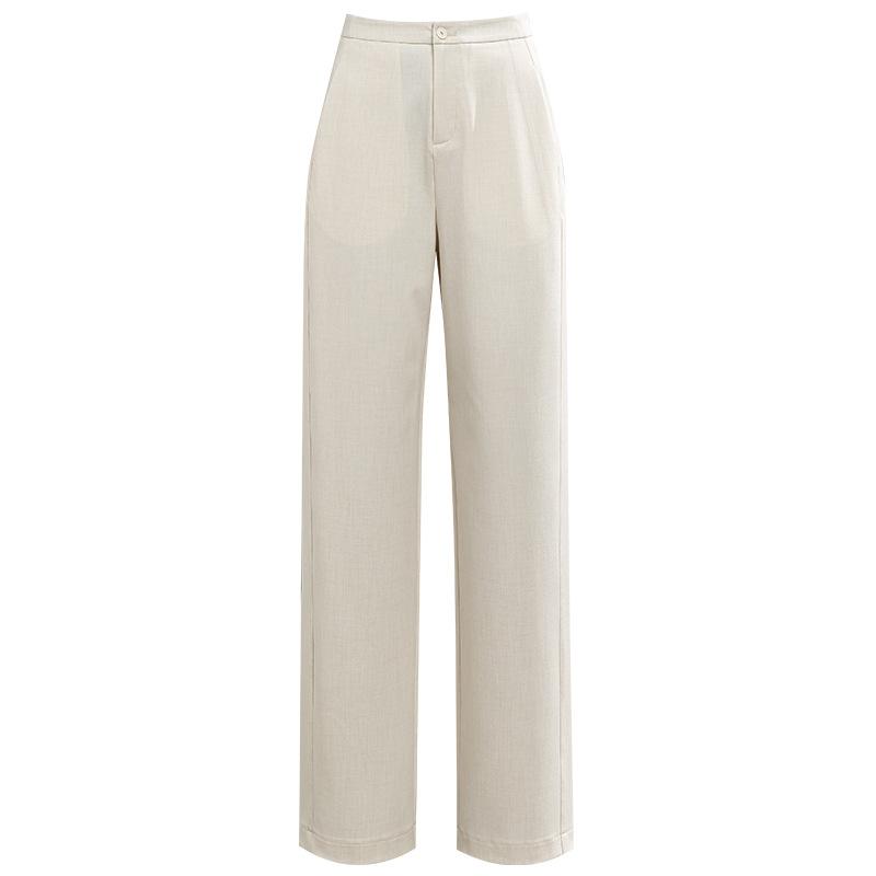 Straight pants 1116 spring and summer meat cover thin suit wide leg trousers children high waist elastic casual summer thin