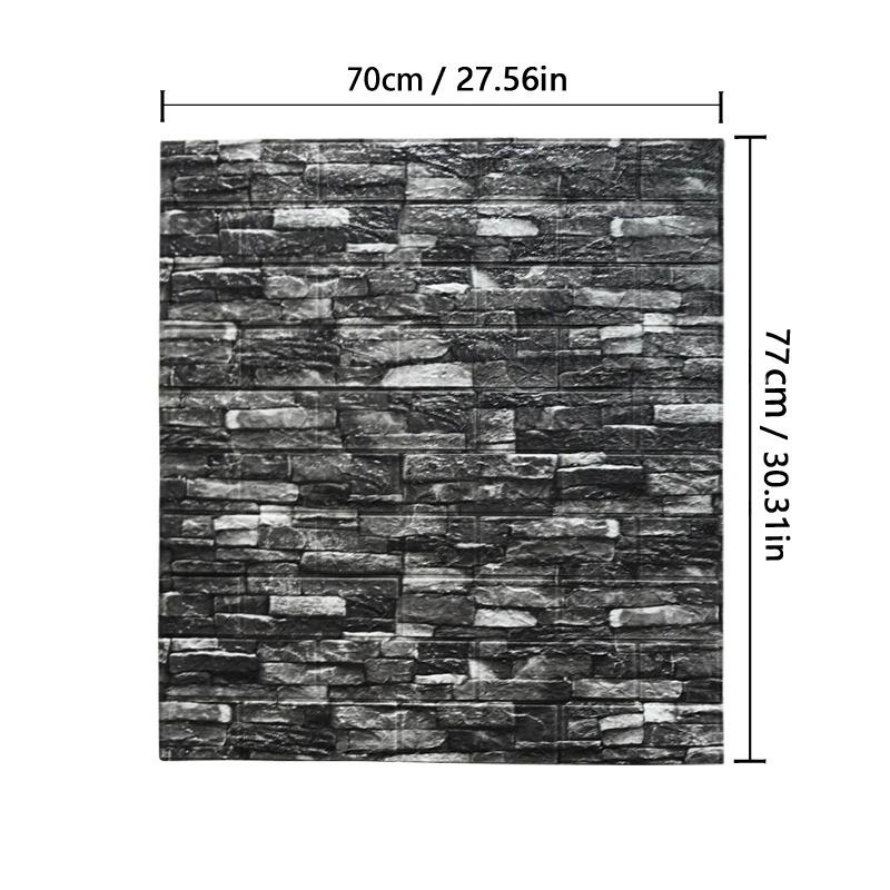 77cm*70cm 3D Wall Sticker Imitation Brick Bedroom Home Decor Waterproof Anti-mold Self-adhesive DIY Wallpaper For Living Room