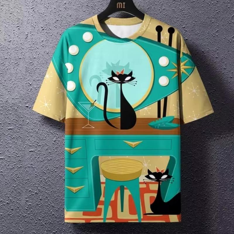 Vintage T-shirt Men's T-shirt Japanese T-shirt Street Style Summer Round Neck Streetwear Fashion Casual Shirt 3D Print T-shirt