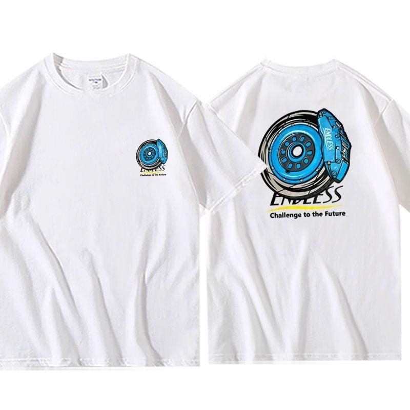

2026 New High Quality Brake Japanese Modified Car Printed Unisexs Large Size TShirt Round Neck Loose Comfort Short Sleeve XL