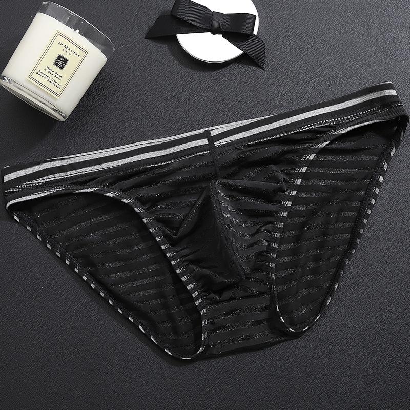 Men's Triangle Underwear Ultra-thin Ice Silk Transparent Sexy Underwear