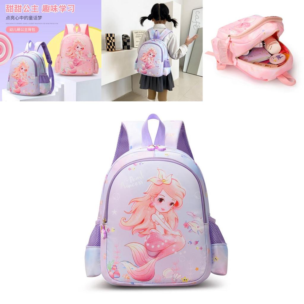 Stylish And Spacious Kids Cartoon Backpack For School With Durable Nylon Material