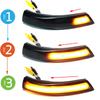 2pcs Dynamic Turn Signal LED Light Side Mirror Indicator For Ford Focus 2 MK2 Focus 3 MK3 3.5 Mondeo MK4 EU