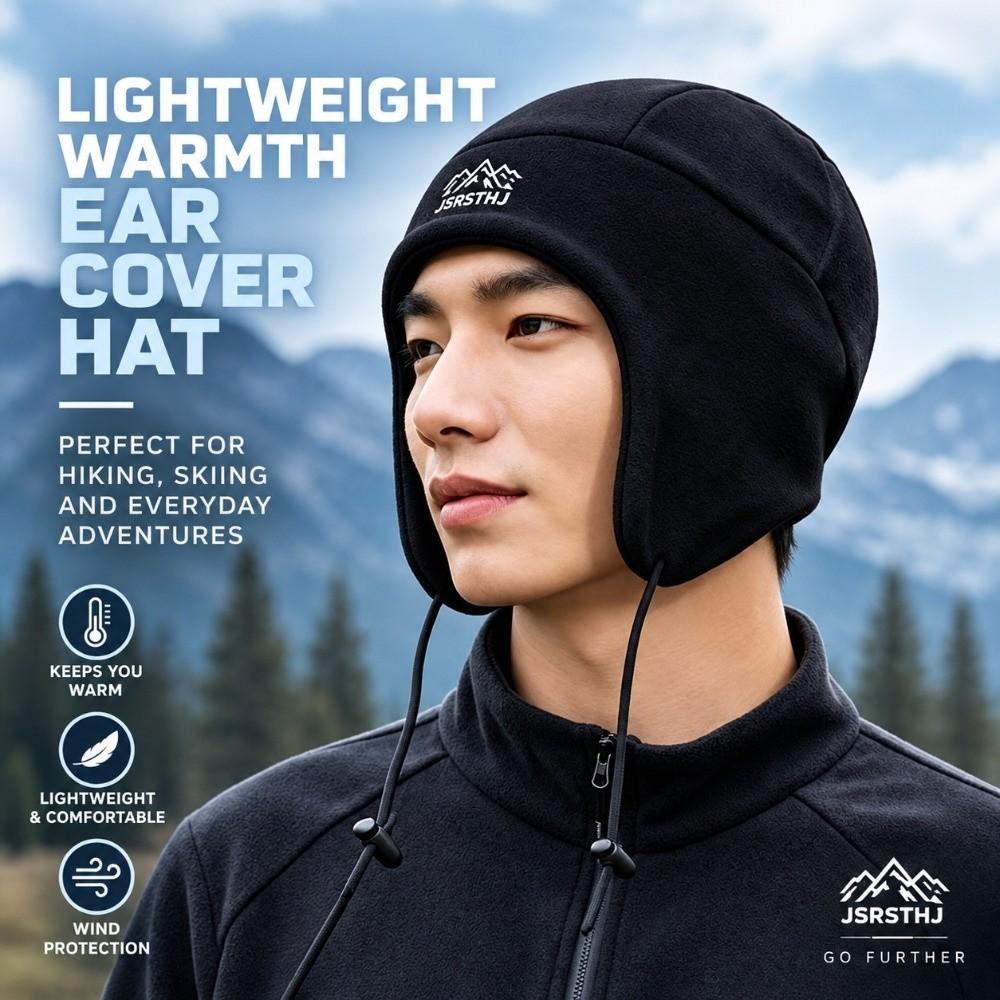 Cold Resistant Fleece Trapper Hat Warm Ear Protection Cold Resistant Hat  Outdoor Activities