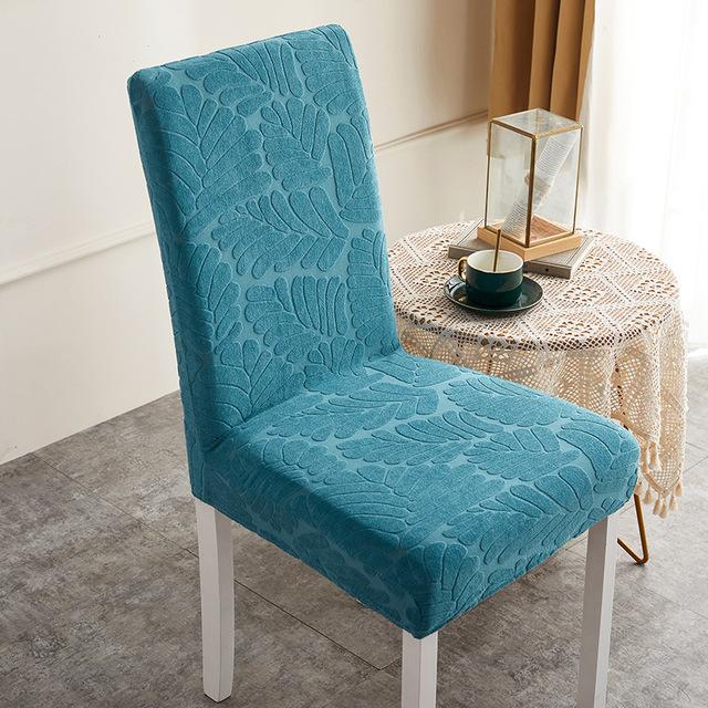 Jacquard Chair Cover Solid Color Stretch Full -Inclusive Chair Chair Seat Cover Dustproof Family Space Decoration Protective Cover