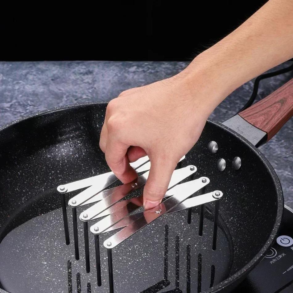 1 Pcs Creative Multi-Functional Telescopic Folding Storage Rack Organizer for Household Kitchen Pot Lid Plate Holder