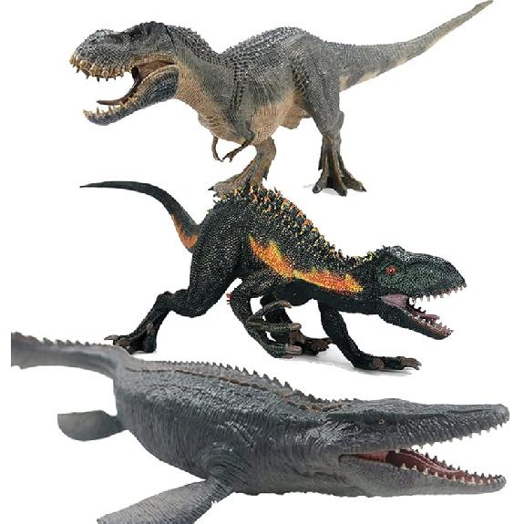 EOIVSH Megalodon & Mosasaurus Realistic Dinosaur Toys Set, Ocean Sea Monster Figures for Party Favors, Collection, Birthday Gifts