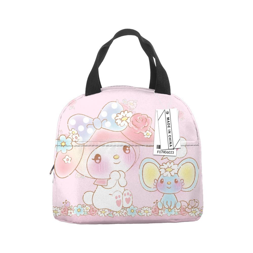 Hello Kitty Lunch Bag Large Capacity Rice Bag Bento Bag Tote Bag Waterproof Lunch Box Insulation Bag