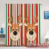 2pcs,Curtains Cute Reindeer Christmas Festive (3) Chic Light Filtering Curtains Polyester Easy Install Curtains Thermal