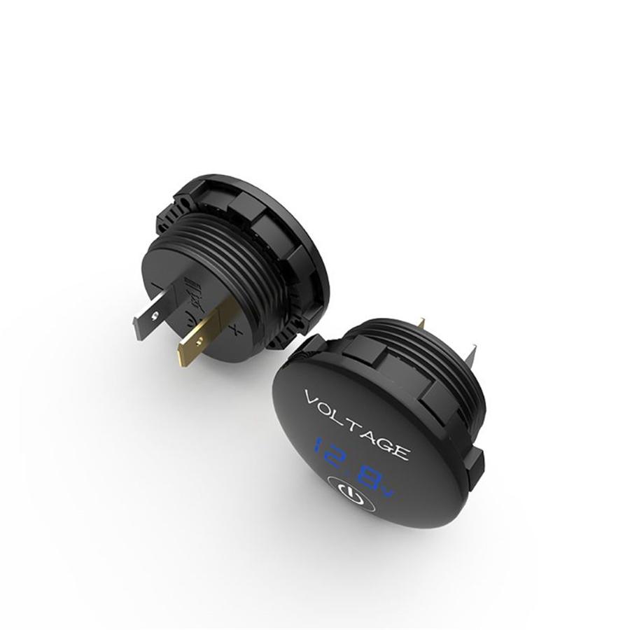 2Pcs Dc 12V-24V Led Panel Digital Voltage Volt Meter Display Voltmeter  Battery Capacity Meter Touch Switch Motorcycle Car