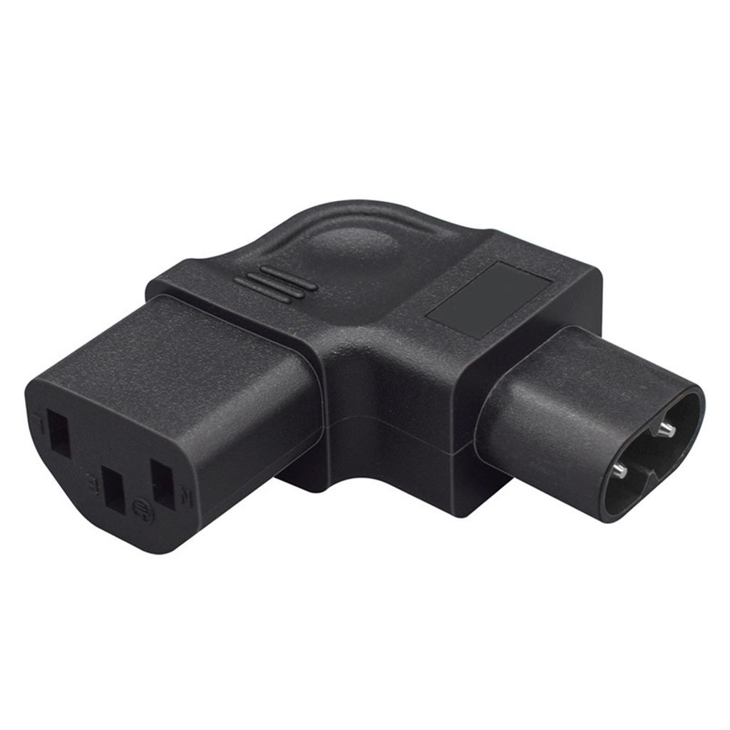 IEC320 C8 to C13 Rightward Bend AC Power Plug,Figure 8-Shape Male to C13 Female Side Bend Conversion Plug Adapter