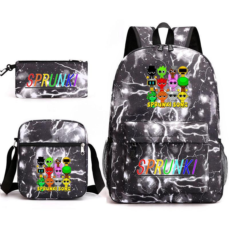 School bag rhythm box-sprunki heat transfer versatile college student large capacity travel backpack D