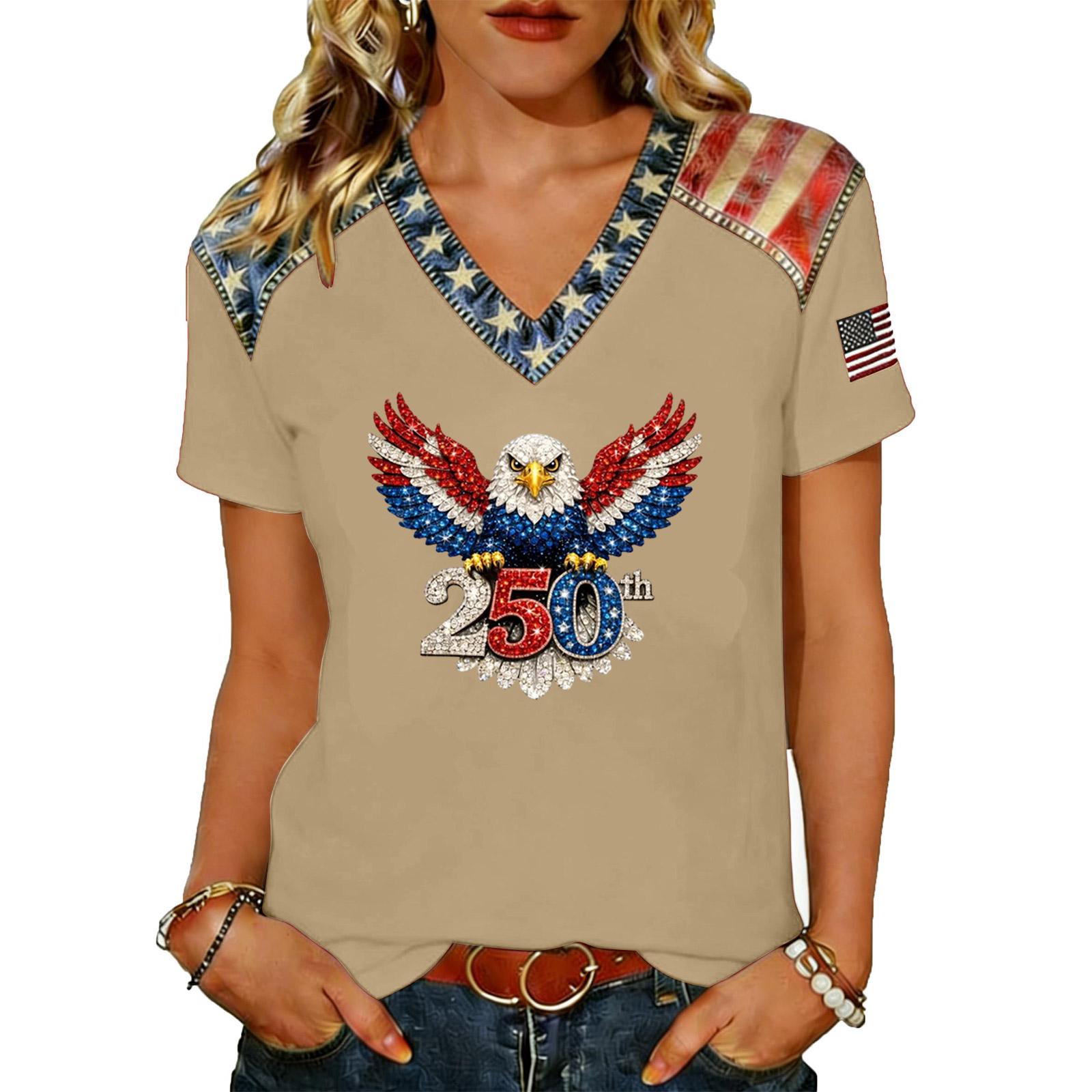 

Women Casual V Neck Short Sleeve Pullover T Shirt Top Lightweight Soft Fabric Comfortable Fit L бежевый