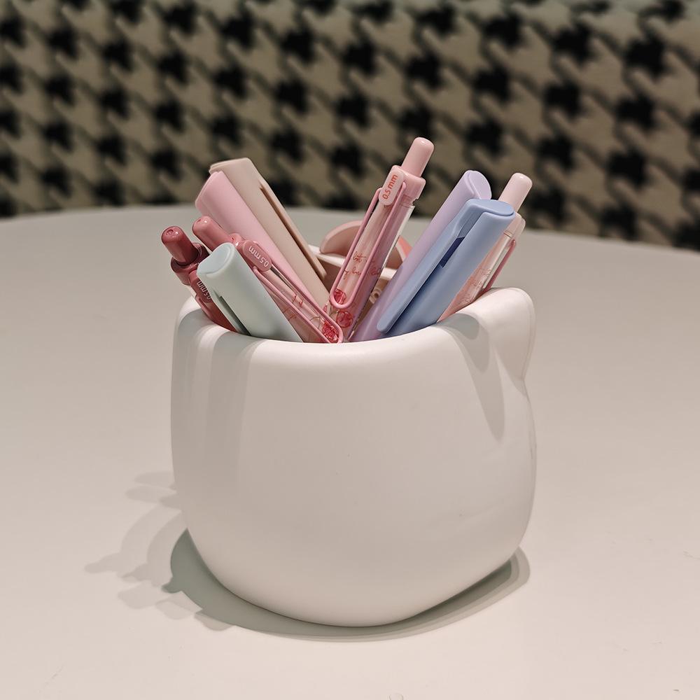 Pen Holder Official Authorized Makeup Brush Storage Bucket Cute Anime Desktop Organizer School Workspace Present