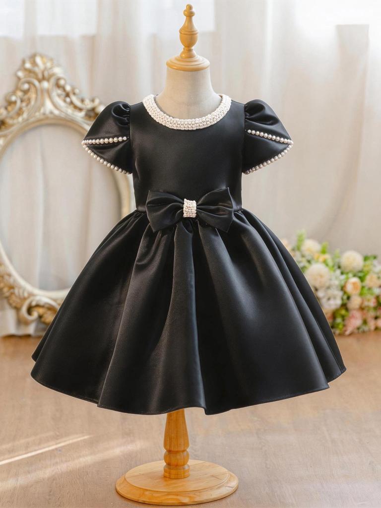 High-End Champagne Princess Dress for Girls - Stylish Flower Girl and Birthday Evening Gown