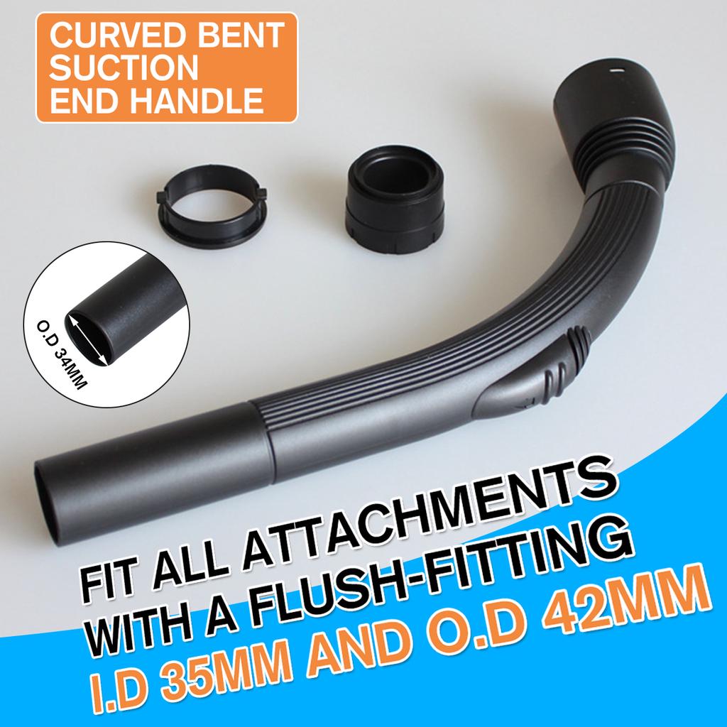 35Mm Curved Bent Suction End Handle For Miele Vacuum Cleaner Hoover