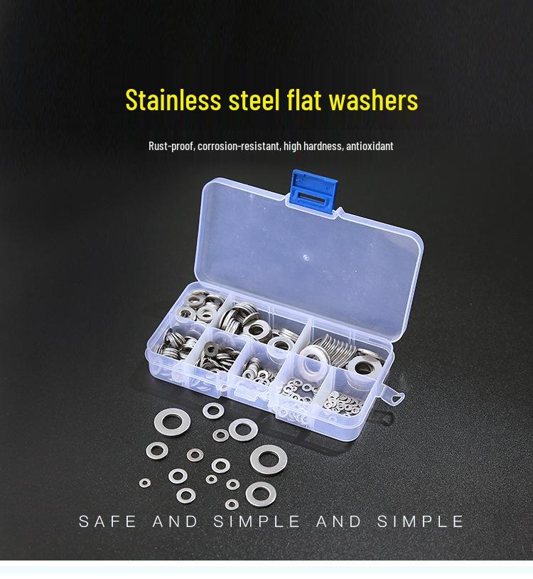 360PCS Boxed Stainless Steel Flat Washer M22 Gasket Fastening for Cross-border E-commerce