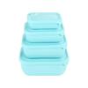 ZISIZ Silicone Food Storage Lunch Box Set