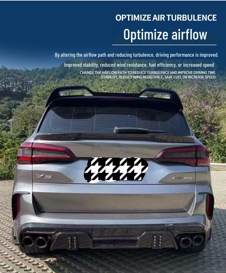 2021-2024 BMW X5 LD Carbon Fiber Rear Spoiler High-Performance Diffuser, Easy Install