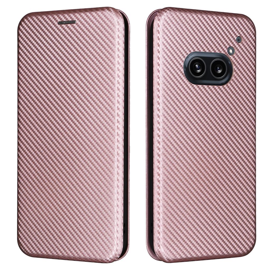 For Nothing Phone (2a) Plus/Phone (2a) Case Carbon Fiber Texture PU Leather Magnetic Closure Phone Cover