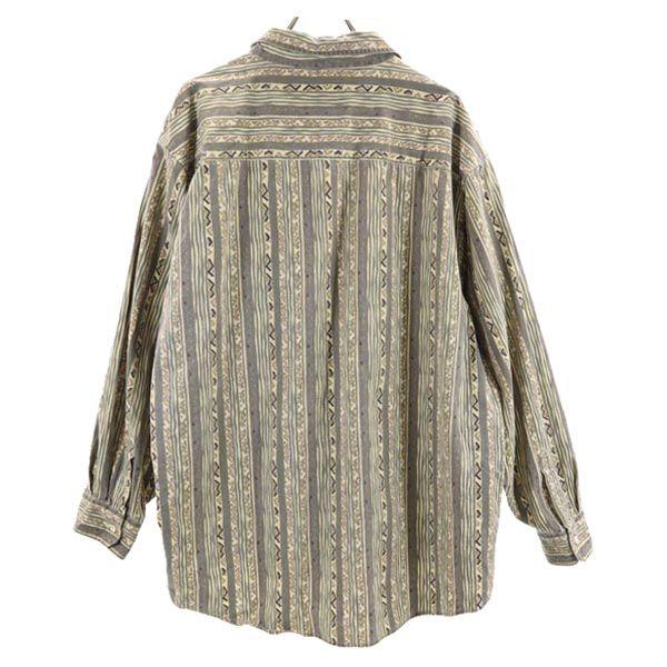 Wrangler 90s Old Overall handle Long sleeve shirt Beige Men's Used