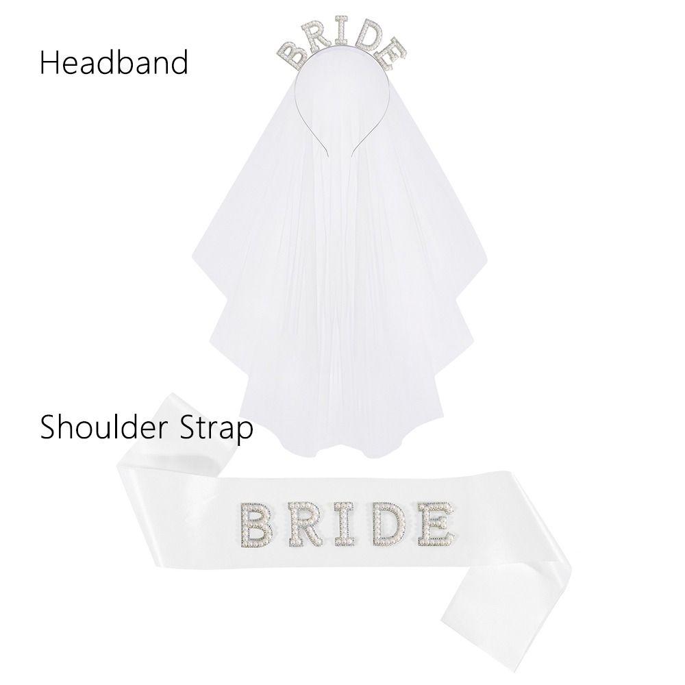 Pearl Decoration BRIDE Headband Essential Wedding Headband New Party Headband  Bridal Party
