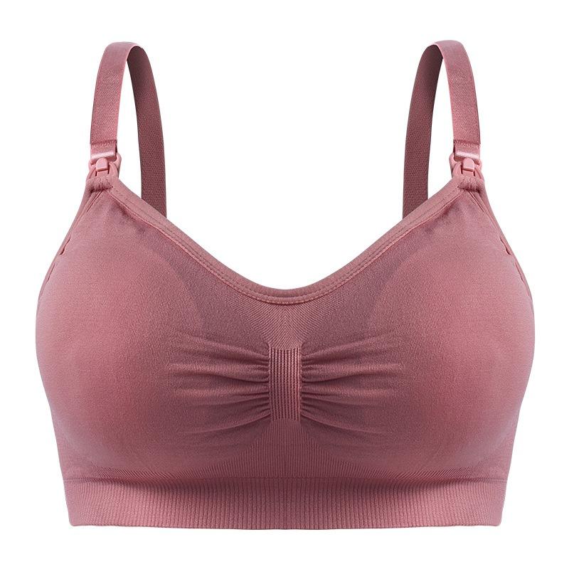 Plus Size Wireless Front Buckle Maternity Nursing Bra For Breastfeeding