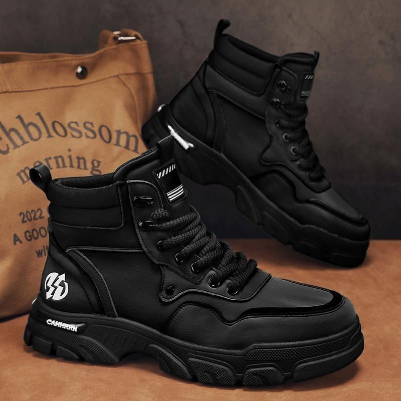 Autumn and Winter New High-top Martin Boots Tooling Locomotive Shoes Versatile Casual Shoes Trendy Shoes