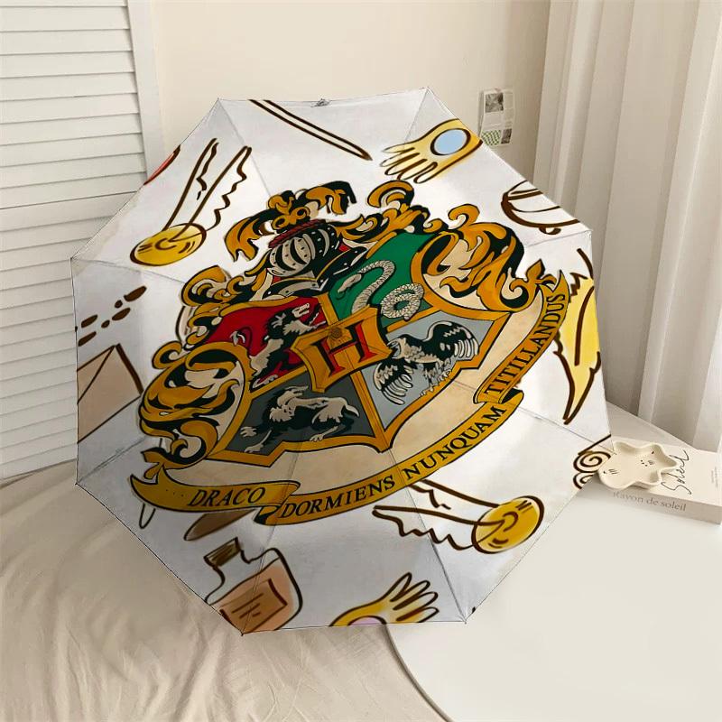 1PC Warner Hogwarts School Umbrella-8-Rib Reinforced, Automatic Open, Lightweight-A112