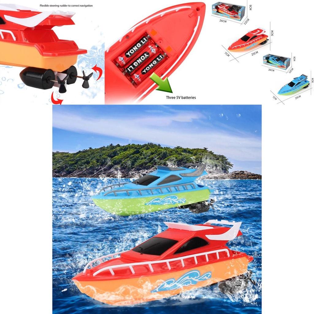 Lancha de Alta Velocidade com Controle Remoto Sem Fio, Brinquedo de Barco Aquático, Presente para Crianças para Desenvolvimento Intelectual e Coordenação Mão-Olho