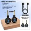 2.4G Wireless Guitar System Rechargeable Guitar Transmitter Receiver Dual Modes Switching Plug and Play Automatic Pairing