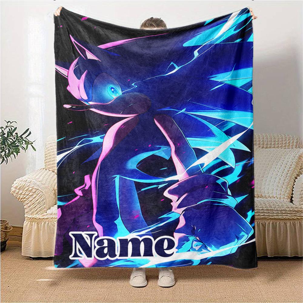 Custom Name "Shark Power: Tralalero Triala" blanket for Couch & Bed, Plush Cozy Fuzzy Blanket Super Soft & Warm Blankets for Fall and Winter. 0908123